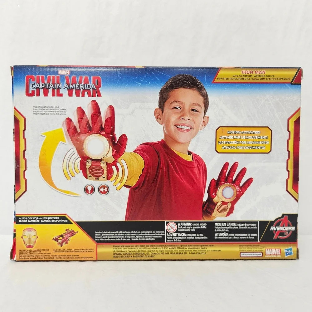 Hasbro Marvel Civil War Iron Man Arc FX Armor Gloves Motion Lights Sounds B5780